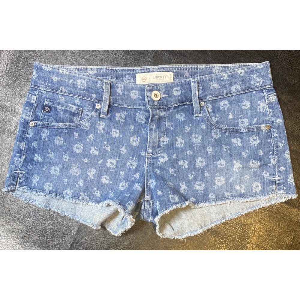 AG Adriano Goldschmied Liberty of London Denim flowers booty shorts SIZE 27